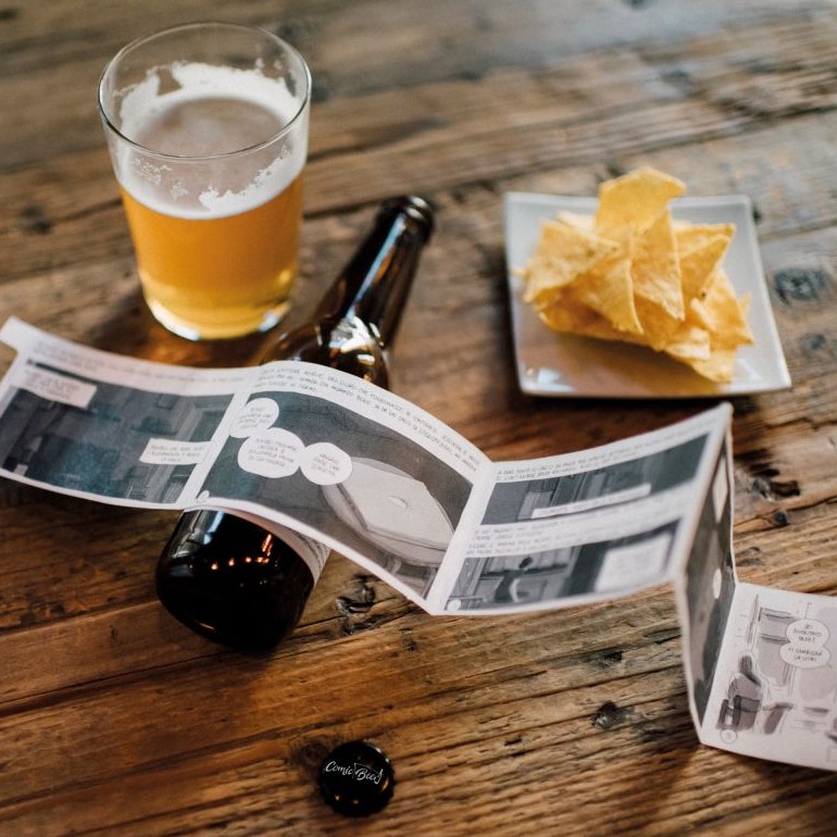 reverse innovation, multi-layer label, Comic Beer Printing and Labeling, European Product Design Award, Packaging Design