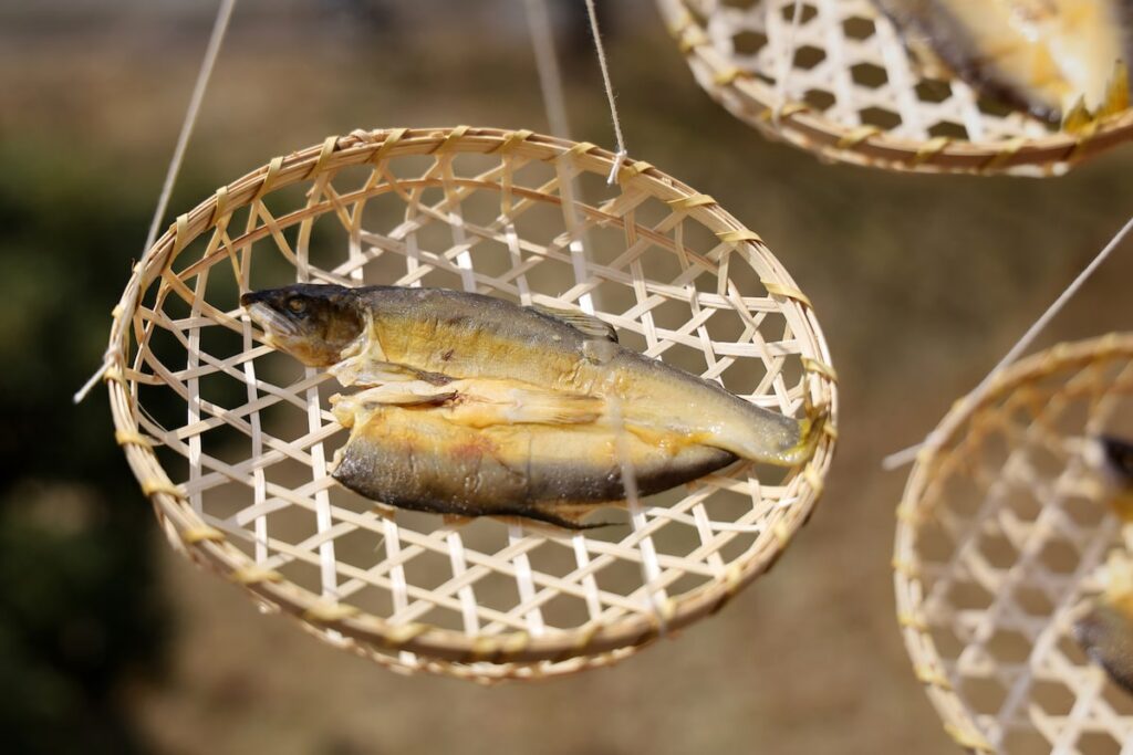 Fish Packaging Award, AYU HIRAKI, bamboo colander, Himono, frozen fish packaging award