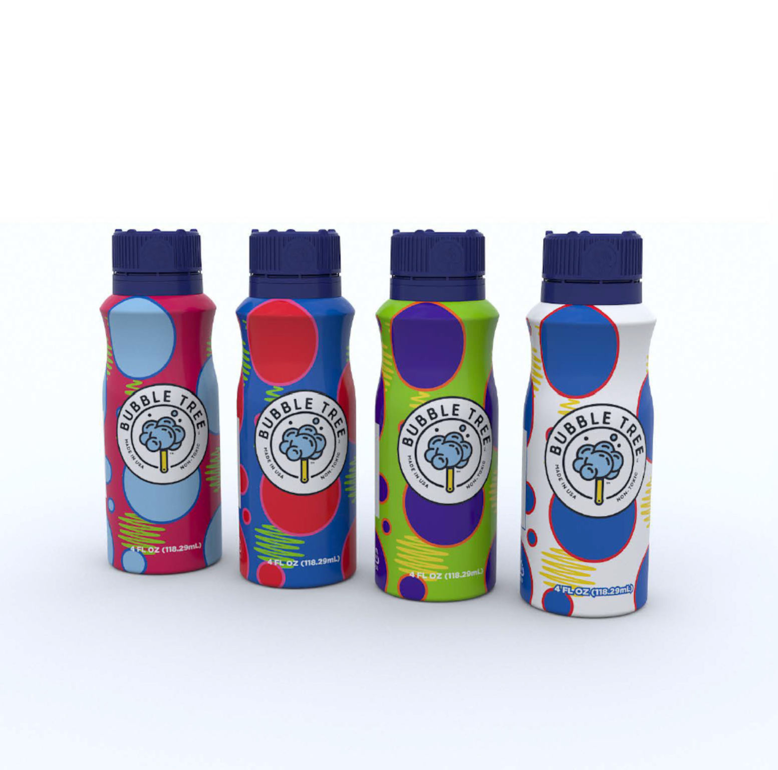 Bubble Tree Refillable Bubble System / Children's toy packaging