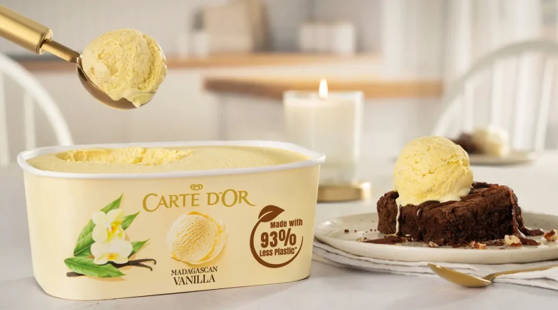 carte d'or ice cream usa, paper tub, Carte D’Or ice cream, unilever